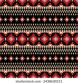 Geometric ethnic oriental seamless pattern. Tribal Aztec Navajo Native American style. Ethnic ornament vector illustration. Design textile, fabric, clothing, carpet, ikat, batik, background, wrapping.