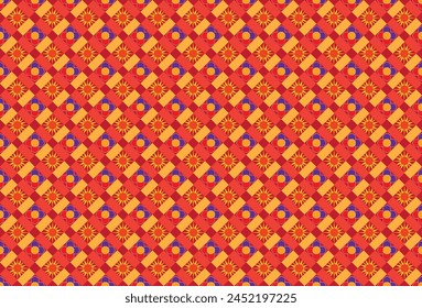 Geometric ethnic oriental seamless pattern traditional Design for background,carpet,wallpaper,clothing,wrapping,Batik,fabric,Vector,illustration,embroidery style.