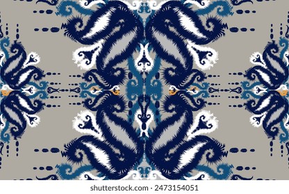 Patrón geométrico étnico oriental sin fisuras tradicional 
Diseño para el fondo, alfombra, Fondo de pantalla, ropa, envoltura, Batik,
tela, Ilustración vectorial. estilo de bordado.