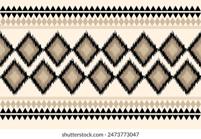 Geometric Ethnic Oriental Seamless Pattern Traditional Design for Background, Carpet, Wallpaper, Clothing, Wrapping, Batik, Vectro, Illutration, Embroidery Style