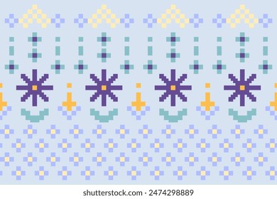 Diseño tradicional sin costuras étnico oriental geométrico para el fondo, alfombra, Fondo de pantalla, ropa, envoltura, Batik, tela, Vector, ilustración, estilo de bordado boho.