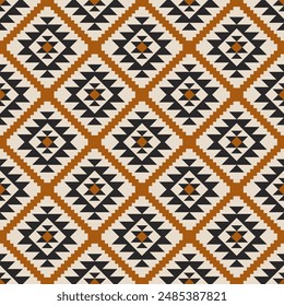Geometric ethnic oriental seamless pattern traditional design for background,carpet,wallpaper,clothing,wrapping,batik,fabric,Vector illustration. Embroidery style.
