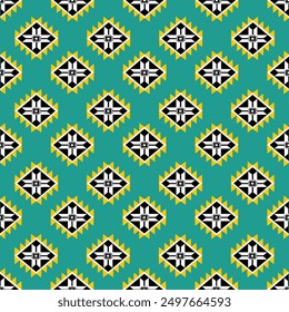 Geometric ethnic oriental seamless pattern. Tribal Aztec Navajo Native American style. Ethnic ornament vector illustration. Design textile, fabric, clothing, carpet, ikat, batik, background, wrapping.