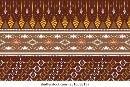 Geométrico étnico oriental padrão sem costura tradicional Design para fundo, tapete, wallpaper.wear, envoltório, tecido Batik, ilustração vetor, estilo de bordado.