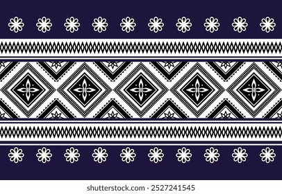 Geometric ethnic oriental seamless pattern traditional Design for background,carpet,wallpaper.clothing,wrapping,Batik fabric,Vector illustration.embroidery style - Sadu.