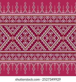 Geometric ethnic oriental seamless pattern traditional with tribal aztec motives. Aztec print. Abstract background. Design for fabric, Capet, Clothing, Wallpaper. Vector illustration.
