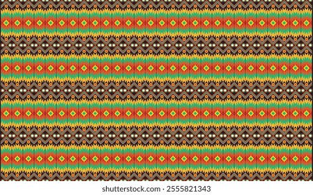 Geometric ethnic oriental seamless pattern traditional Design for background,carpet,wallpaper,clothing,wrapping,Batik,fabric,Vector,illustration,embroidery style.