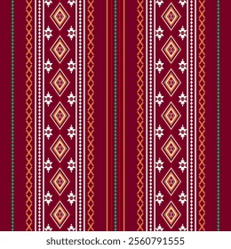 Geometric ethnic oriental seamless pattern traditional Design for background, carpet, wallpaper. clothing, wrapping, Batik, fabric, Vector illustration.embroidery style, sadu.