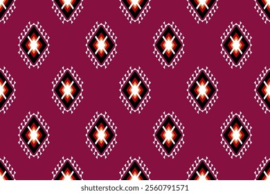 Geometric ethnic oriental seamless pattern traditional Design for background, carpet, wallpaper. clothing, wrapping, Batik, fabric, Vector illustration.embroidery style, sadu.