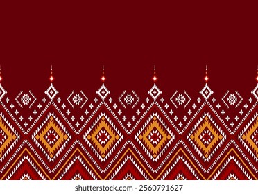 Geometric ethnic oriental seamless pattern traditional Design for background, carpet, wallpaper. clothing, wrapping, Batik, fabric, Vector illustration.embroidery style, sadu.