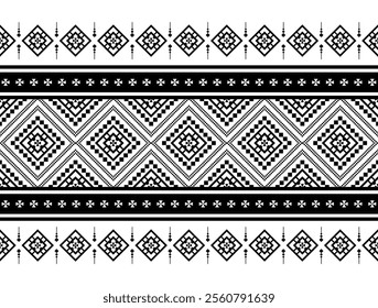 Geometric ethnic oriental seamless pattern traditional Design for background, carpet, wallpaper. clothing, wrapping, Batik, fabric, Vector illustration.embroidery style, sadu.