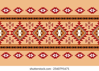Geometric ethnic oriental seamless pattern traditional Design for background, carpet, wallpaper. clothing, wrapping, Batik, fabric, Vector illustration.embroidery style, sadu.