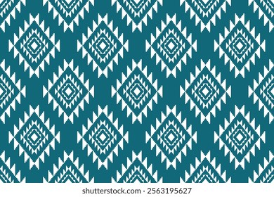 Geometric ethnic oriental seamless pattern traditional Design for background, carpet,  wallpaper, clothing, wrapping, Batik fabric, Vector, illustration, embroidery style, Sadu