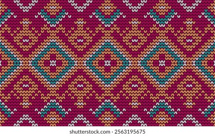 Geometric ethnic oriental seamless pattern traditional Design for background, carpet,  wallpaper, clothing, wrapping, Batik fabric, Vector, illustration, embroidery style, Sadu