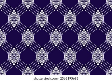 Geometric ethnic oriental seamless pattern traditional Design for background, carpet,  wallpaper, clothing, wrapping, Batik fabric, Vector, illustration, embroidery style, Sadu