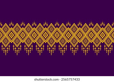 Geometric ethnic oriental seamless pattern traditional Design for background, carpet, wallpaper. clothing, wrapping, Batik, fabric, Vector illustration.embroidery style, sadu.