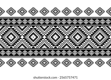 Geometric ethnic oriental seamless pattern traditional Design for background, carpet, wallpaper. clothing, wrapping, Batik, fabric, Vector illustration.embroidery style, sadu.