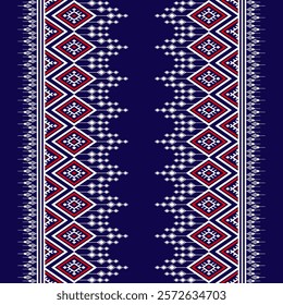 Geometric ethnic oriental seamless pattern traditional Design for background, carpet, wallpaper. clothing, wrapping, Batik, navajo, tribal, fabric, Vector illustration.embroidery style, sadu.
