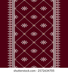 Geometric ethnic oriental seamless pattern traditional Design for background, carpet, wallpaper. clothing, wrapping, Batik, navajo, tribal, fabric, Vector illustration.embroidery style, sadu.