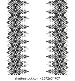 Geometric ethnic oriental seamless pattern traditional Design for background, carpet, wallpaper. clothing, wrapping, Batik, navajo, tribal, fabric, Vector illustration.embroidery style, sadu.