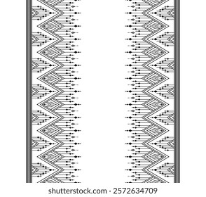 Geometric ethnic oriental seamless pattern traditional Design for background, carpet, wallpaper. clothing, wrapping, Batik, navajo, tribal, fabric, Vector illustration.embroidery style, sadu.