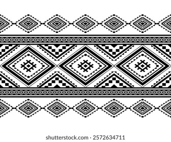 Geometric ethnic oriental seamless pattern traditional Design for background, carpet, wallpaper. clothing, wrapping, Batik, navajo, tribal, fabric, Vector illustration.embroidery style, sadu.
