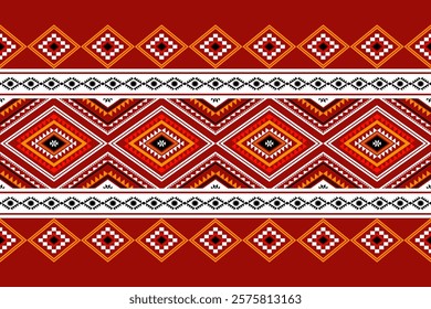 Geometric ethnic oriental seamless pattern traditional Design for background, carpet, wallpaper, clothing, wrapping, Batik, fabric, Vector, illustration, embroidery style, sadu.