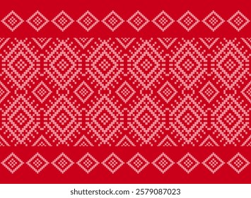Geometric ethnic oriental seamless pattern traditional Design for background, carpet, wallpaper, clothing, wrapping, Batik, fabric, Vector, illustration, embroidery style, sadu.