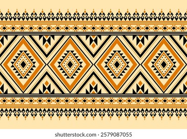 Geometric ethnic oriental seamless pattern traditional Design for background, carpet, wallpaper, clothing, wrapping, Batik, fabric, Vector, illustration, embroidery style, sadu.