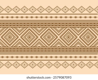 Geometric ethnic oriental seamless pattern traditional Design for background, carpet, wallpaper, clothing, wrapping, Batik, fabric, Vector, illustration, embroidery style, sadu.