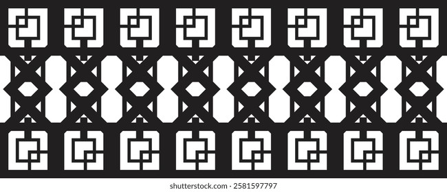 Geometric ethnic oriental seamless pattern traditional Design for background, carpet, wallpaper. clothing,navajo, Batik, wrapping, tribal, fabric, embroidery style, sadu .Vector illustration.