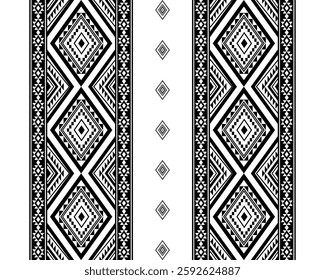 Geometric ethnic oriental seamless pattern traditional Design for background, carpet, wallpaper, clothing, wrapping, Batik, fabric, Vector, illustration, embroidery style, sadu.