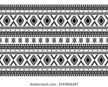Geometric ethnic oriental seamless pattern traditional Design for background, carpet, wallpaper, clothing, wrapping, Batik, fabric, Vector, illustration, embroidery style, sadu.