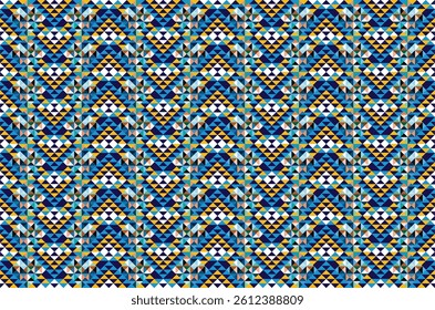 Geometric ethnic oriental seamless pattern traditional Design for background,carpet,wallpaper,clothing,wrapping,Batik,fabric,Vector,illustration,embroidery style.