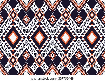 Geometric ethnic oriental seamless pattern traditional Design for background,carpet,wallpaper,clothing,wrapping,Batik,fabric,Vector illustration.embroidery style.