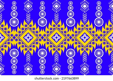 Geometric ethnic oriental traditional art pattern.Figure tribal embroidery style.Design for background,wallpaper,clothing,wrapping,fabric,element,vector illustration.