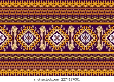 Geometric ethnic oriental traditional art pattern.Figure tribal embroidery style.Design for ethnic background,wallpaper,clothing,wrapping,fabric,element,sarong,vector illustration