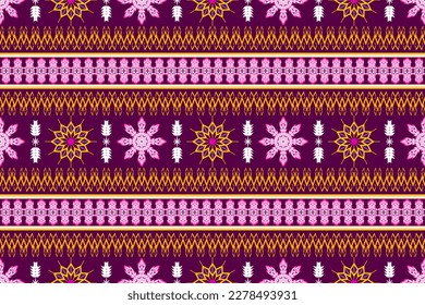 Geometric ethnic oriental traditional art pattern.Figure tribal embroidery style.Design for ethnic background,wallpaper,clothing,wrapping,fabric,element,sarong,vector illustration