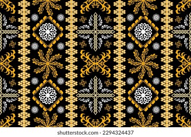 Geometric ethnic oriental traditional art pattern.Figure aztec embroidery style.Design for ethnic background,wallpaper,clothing,wrapping,fabric,element,sarong,vector illustration