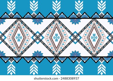 Geometric ethnic oriental traditional art pattern. Figure tribal embroidery style. Design for background,wallpaper,clothing,wrapping,fabric,element,vector illustration