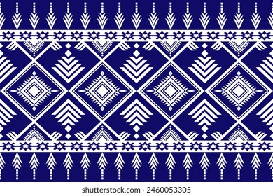 Geometric ethnic oriental traditional flower seamless pattern for background, fabric ,wrapping ,clothing ,wallpaper ,Batik ,carpet ,rug ,embroidery style ,vector ,illustration.