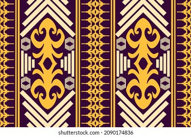 Geometric ethnic oriental traditional pattern.Figure tribal embroidery style.Design for wallpaper,clothing,wrapping,fabric,vector illustration.