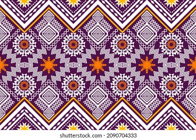 Geometric ethnic oriental traditional pattern.Figure tribal embroidery style.Design for wallpaper,clothing,wrapping,fabric,vector illustration.