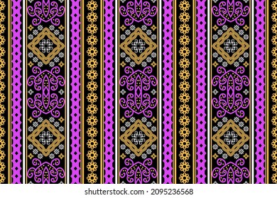Geometric ethnic oriental traditional pattern.Figure tribal embroidery style.Design for wallpaper,clothing,wrapping,fabric,vector illustration.