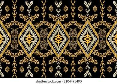 Geometric ethnic oriental traditional pattern.Figure tribal embroidery style.Design for wallpaper,clothing,wrapping,fabric,vector illustration.