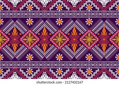 Geometrisches, traditionelles orientalisches Muster.Stamm-Stickereistil.Design für Tapete, Kleidung, Umhüllung, Stoff, Vektorgrafik