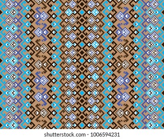 geometric ethnic ornament based on carpets, seamless vector pattern