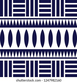 Geometric ethnic ornament for ceramics, wallpaper, textile, web, cards. Ethnic pattern. Border ornament. Tribal ornament for fabric, surface design, wrapping paper or template.