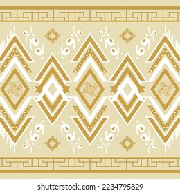 Geometric ethnic ornament pattern oriental design