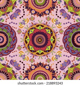 Geometric ethnic pattern. Abstract seamless background